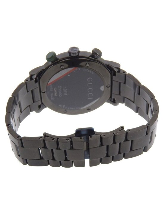 Gucci Chrono Stainless Steel Black Quartz Chronograph Dial Watch main image 9